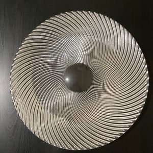 Tiffany & Co.Crystal Glass Platter Swirl Cut